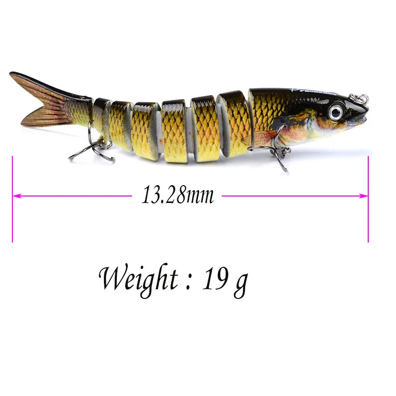 Рыболовные приманки 13 5 см Мульти Соединенные для басов Swimbait рыболовные