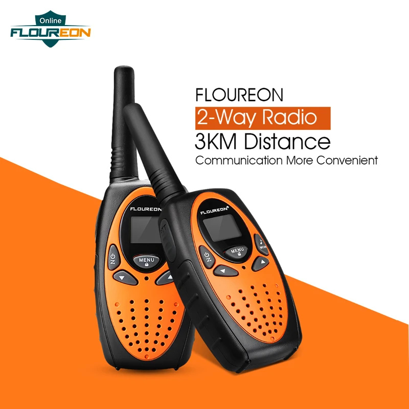 Floureon 22 канала две рации UHF462 467MHz 2 Way Радио 3 км переговорные детские игрушки рация