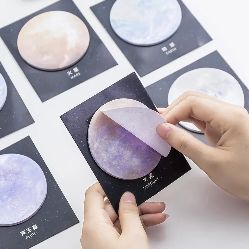 30 шт./лот креативный блокнот для заметок Earth Moon Kawaii школьные канцелярские