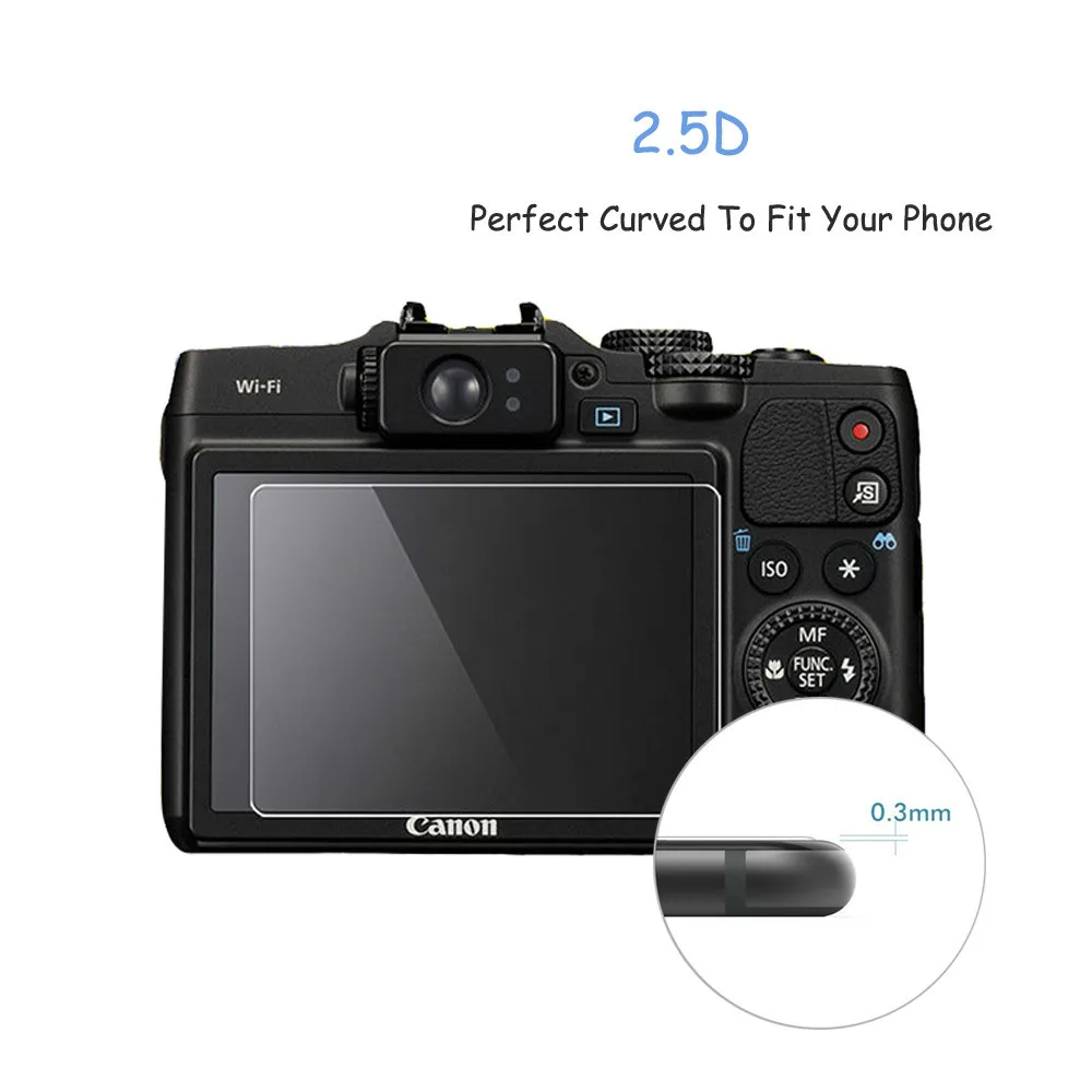 2 упаковки для Canon PowerShot SX700 / SX710 SX720 0 3 мм 2.5D 9H прозрачное Закаленное стекло