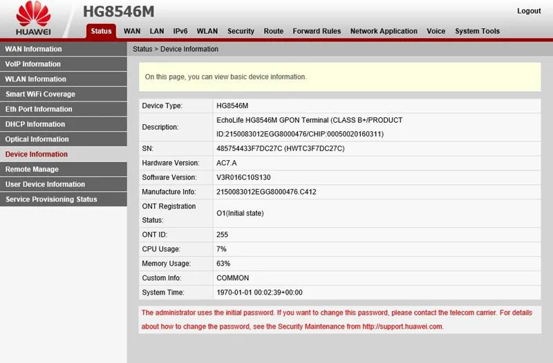 Вторая рука gpon ONU huawei hg8546m 90% новый ftth волоконно-оптический ont с 1ge + 3fe wifi usb Голос без