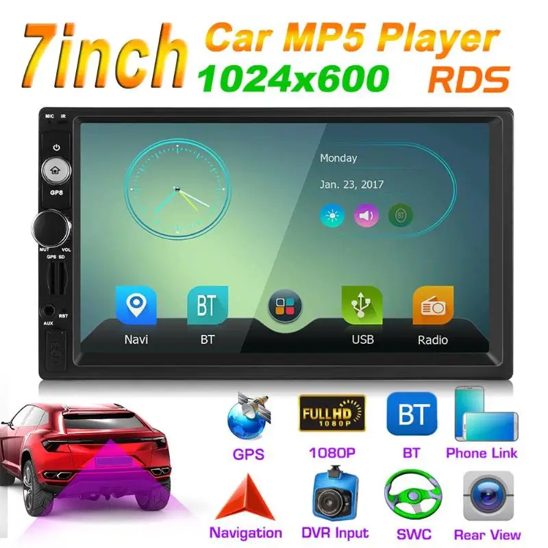 5202 7 0 дюймов 2Din Автомагнитола Bluetooth Стерео gps Navi RDS мультимедийный плеер авторадио