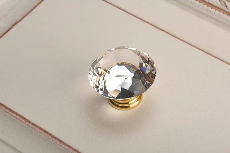 Crystal Gold Cupboard Knobs Handle Pulls Glass Dresser Kitchen Cabinet Door Furniture Hardware | Обустройство дома
