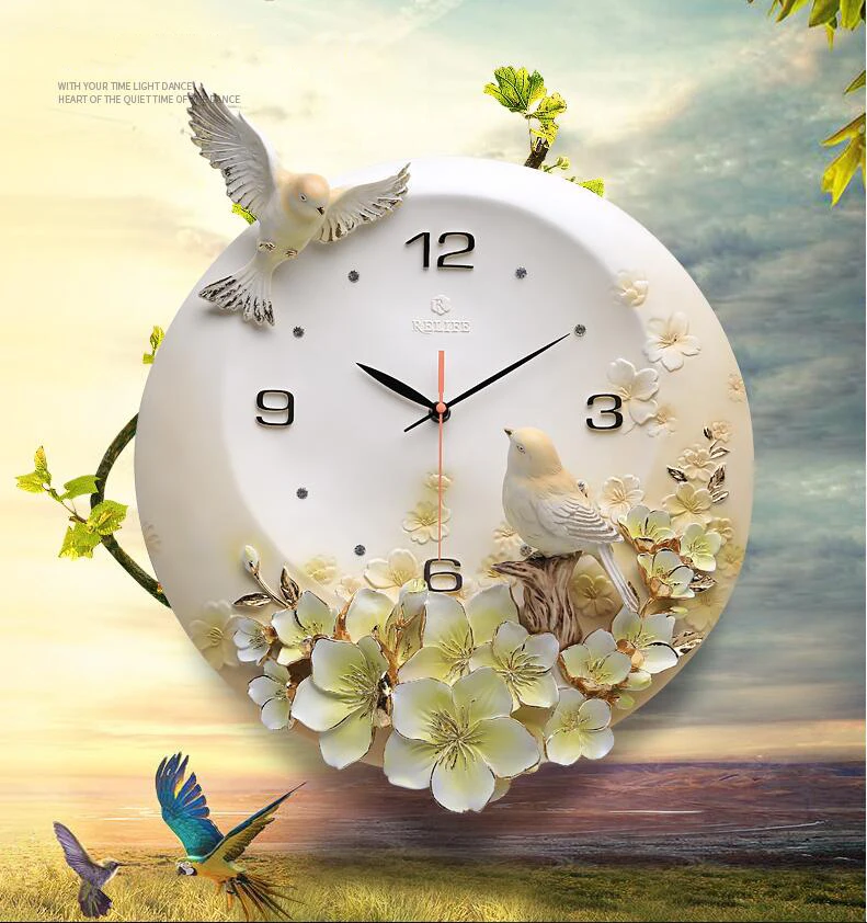 Минималистичные креативные тисненые европейские настенные часы для дома декор