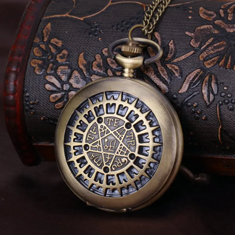 Large Creative Necklace Watch Pocket Retro Star Table Pentagram | Наручные часы