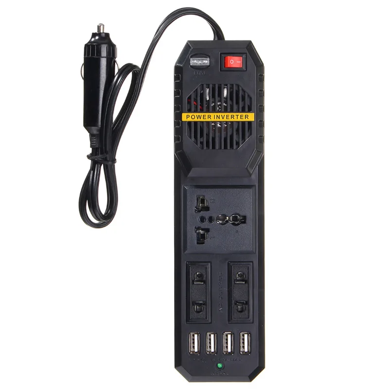 200 Вт автомобильный инвертор для сигарет 12 В до 220 вольт DC AC конвертер 4 USB 3.1A
