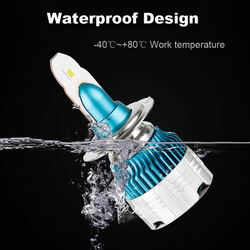 2шт Мини светодиод машины головной светильник Светильник лампы H1 H3 H7 H8 H9 H11 9005 HB3 9006