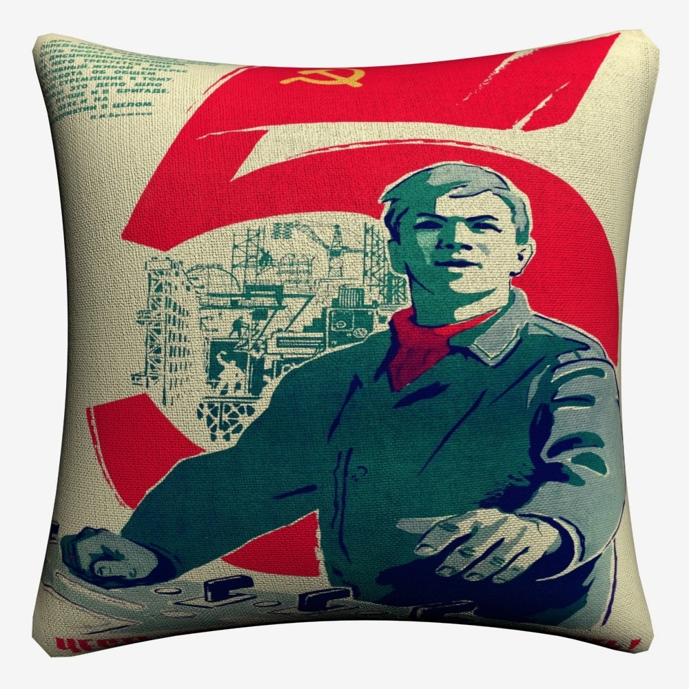 URSS винтажные советские классические декоративные льняные наволочки для дивана