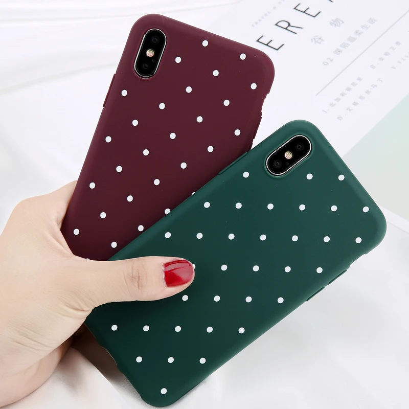 Lovebay Телефон чехол для iPhone 6 S 7 8 Plus X ретро милые волновой точки Soft ТПУ Iphone 5 5s se XR XS MAX