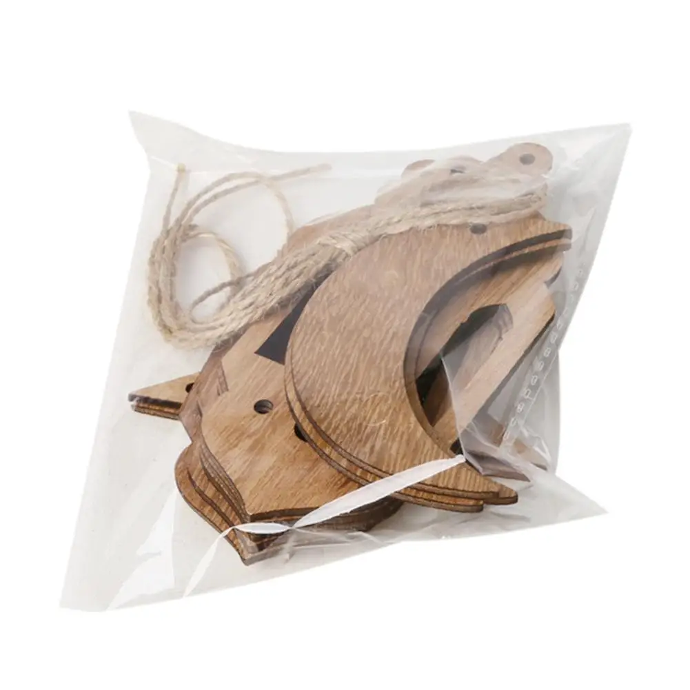 2019 ИД Рамадан Мубарак полые деревянные украшения дома висит лампочки в форме