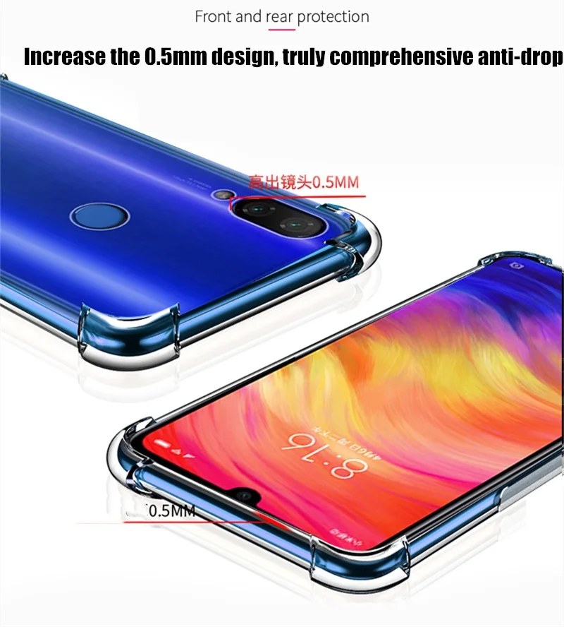 Противоударный мягкий ТПУ чехол для Samsung A70 A50 A40 A30 A20 A10 M20 M10 S10 S9 S8 Plus J4 J6 A6 A8 A9 A7 2018 с