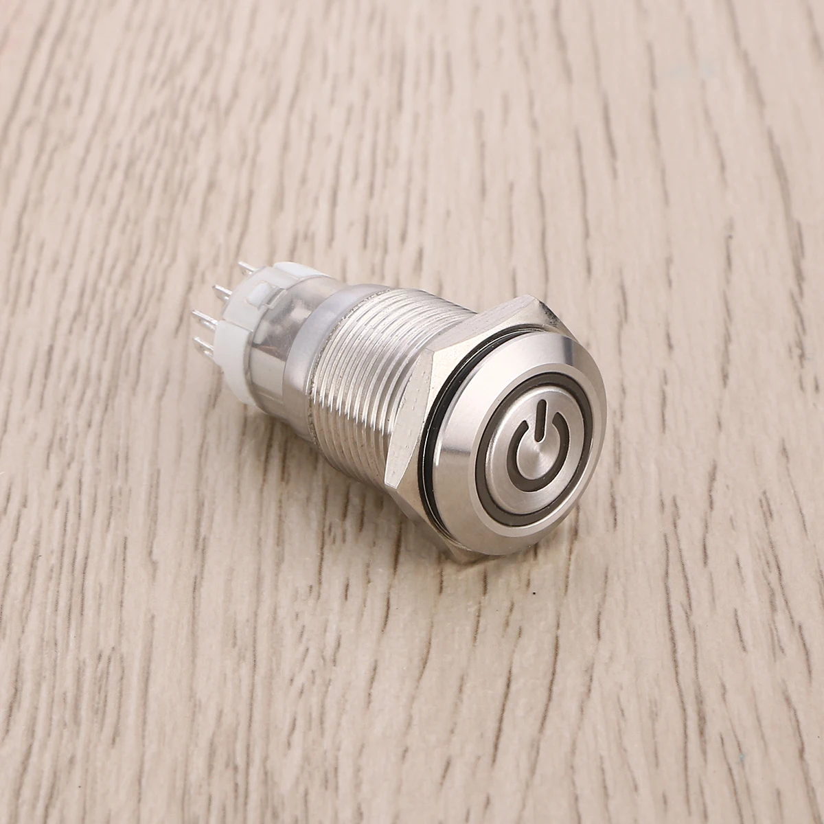 DC12V 16 мм 5/8 &quotсинее красное кольцо Led металлический Мгновенный кнопочный