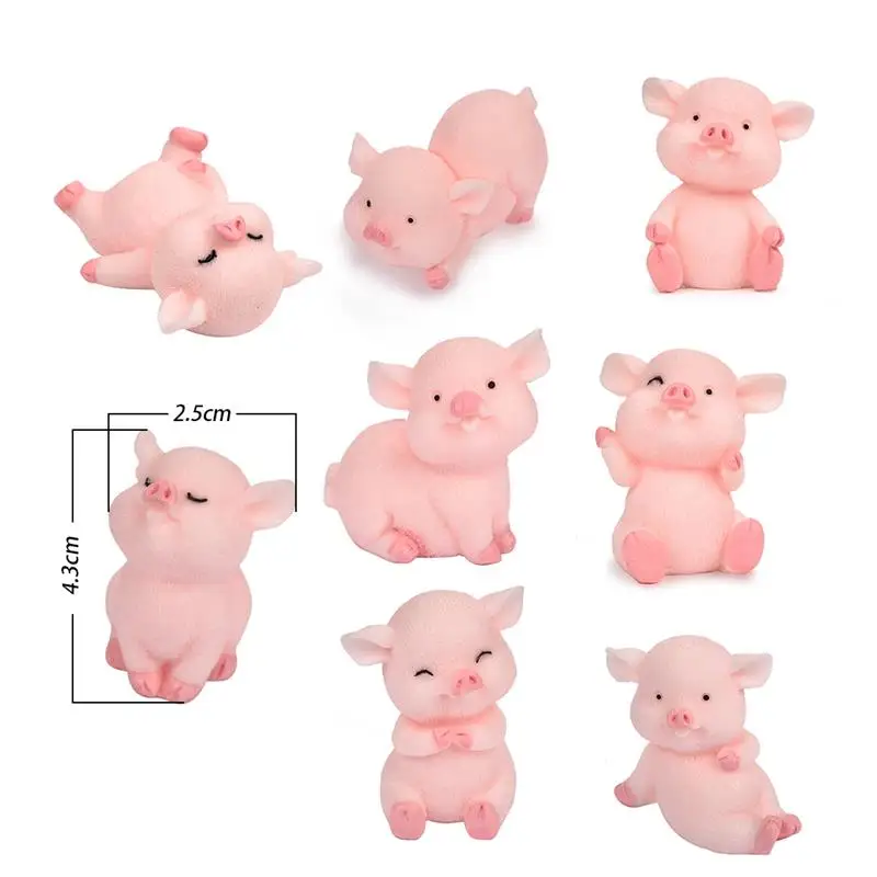 Kawaii животные Свинья фигурки Смола Настенная Декорация голова оленя подарок для