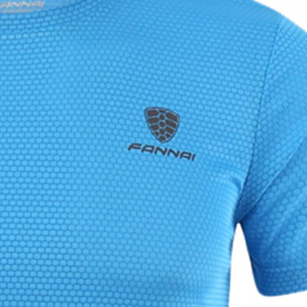 Мужская футболка с круглым вырезом и коротким рукавом однотонная летняя быстрая