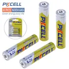 Аккумуляторные батареи Pkcell 4 шт.компл. 1,2 в AAA Ni-MH 600 мАч, набор аккумуляторов большой емкости с циклом 1000, высокое качество