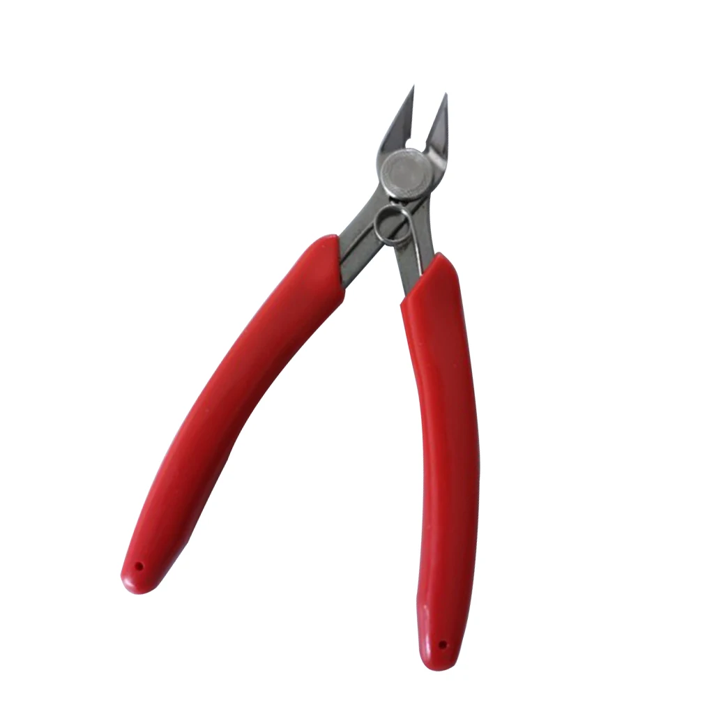 Stainless Steel 20 Degrees Metal Models Building Hand Tool Electrical Wire Cable Cutter Side Plier DIY Red |