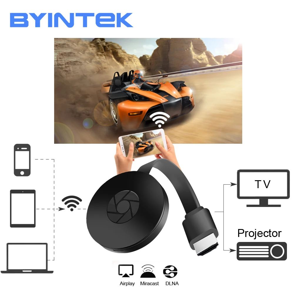 BYINTEK BD X4 Wi Fi HD Doogle беспроводной ключ доступа к TV приемник для обмена потоковыми