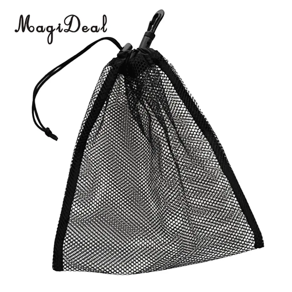 Durable Snorkeling Diving Mesh Nets Bag Pouch Kayak Boat Golf Tennis 30 Ball Carrying Holder Storage Clip On Caddy 20x24cm | Спорт и