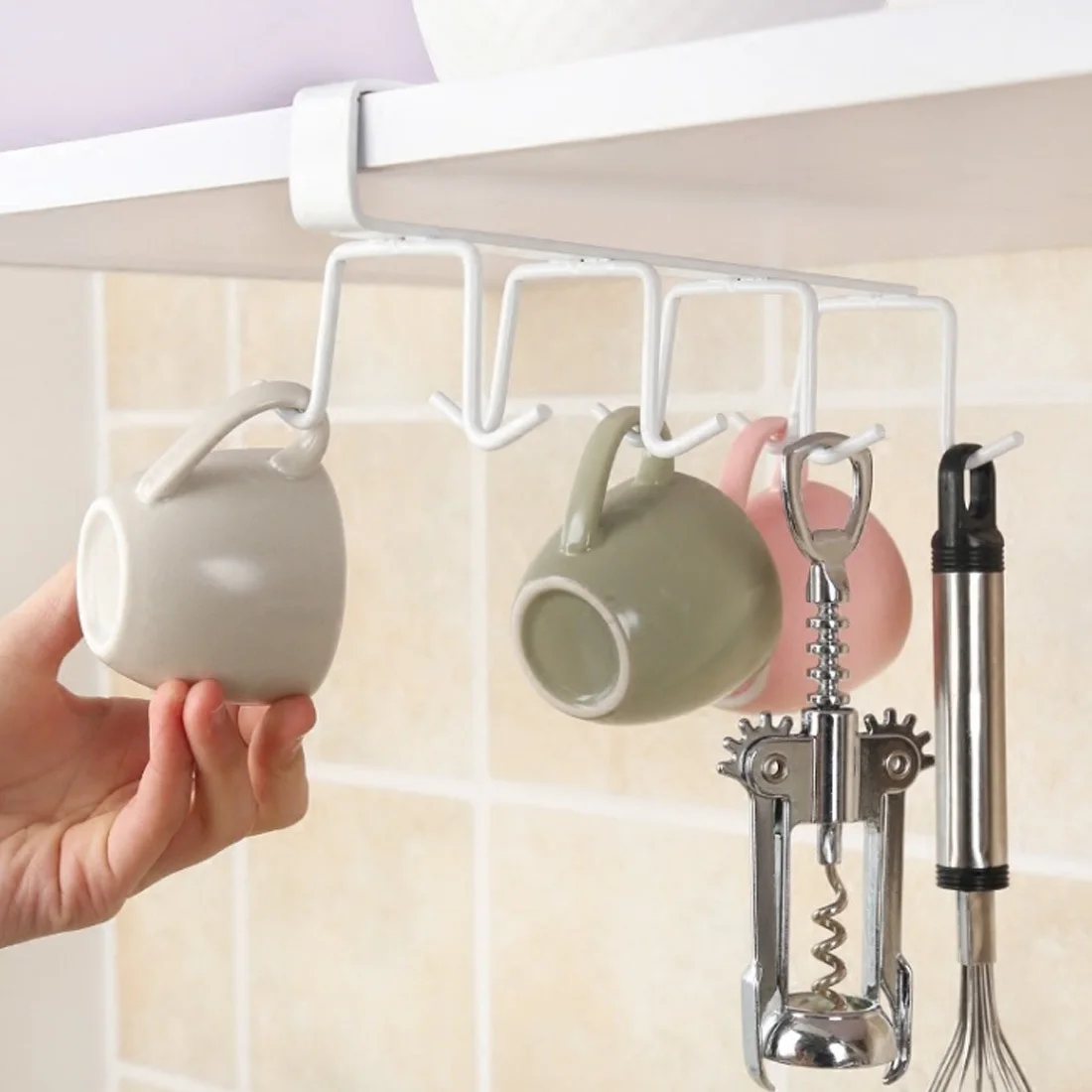 HIPSTEEN простой подвесной держатель для железной чашки под шкаф полка крючки