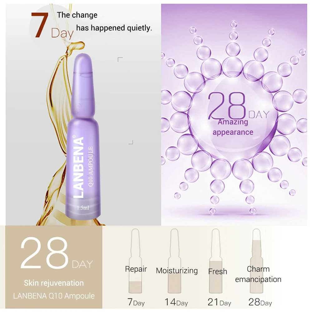 LANBENA Q10 ампул сыворотки Anti-Aging Лифт укрепляющий увлажняющий питание против морщин