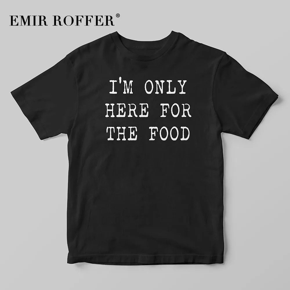 EMIR ROFFER I'M ONLY HERE для еды Забавные футболки женские белые хлопковые базовые Femme