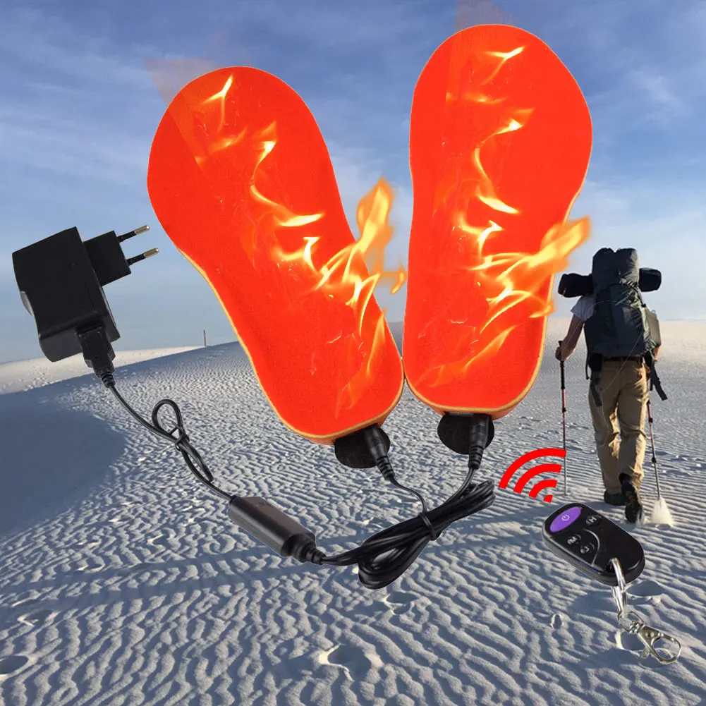 1 пара женских и мужских ботинок стельки с электрическим подогревом USB пульт