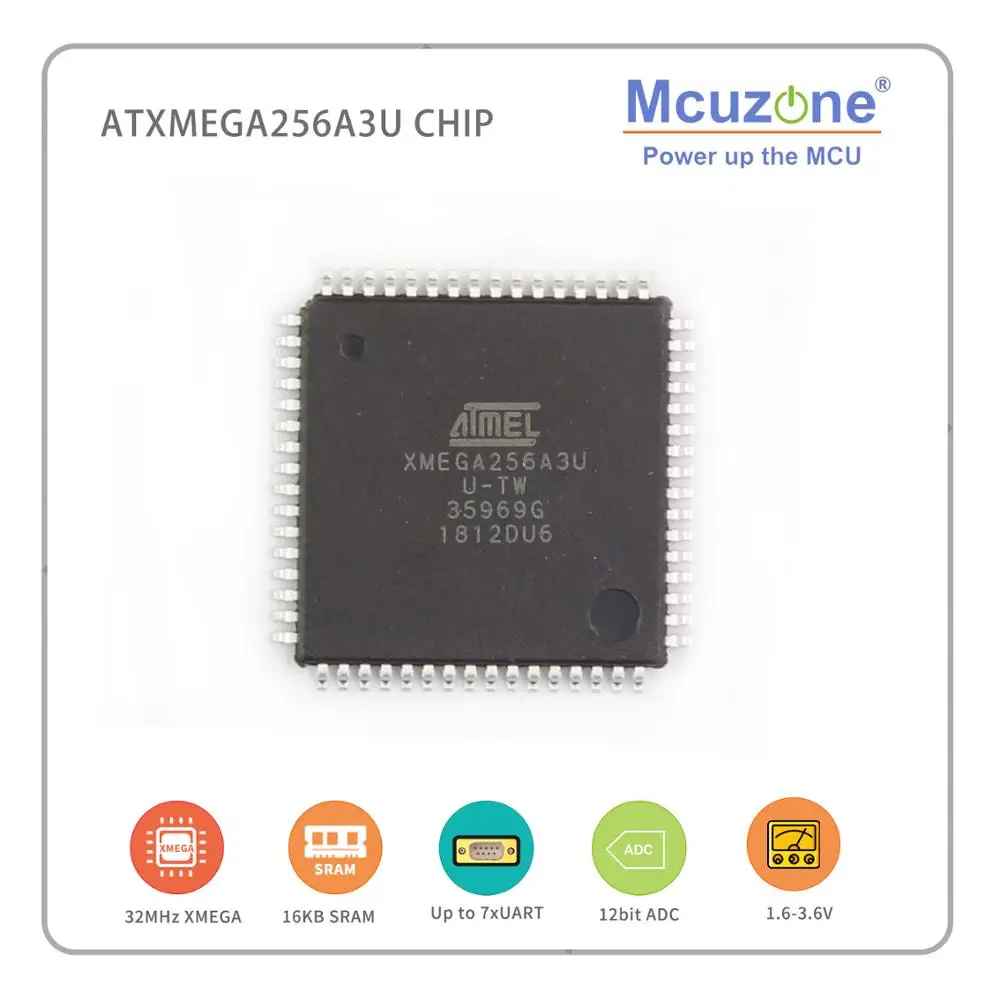 ATxmega256A3U AU чипы (ATMEL xmega) JTAG PDI ADC DAC 7 UART|chip| |