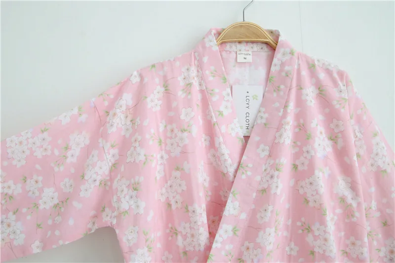 Японское кимоно пижамы для женщин чистый хлопок Yukata японский Полный хлопковый