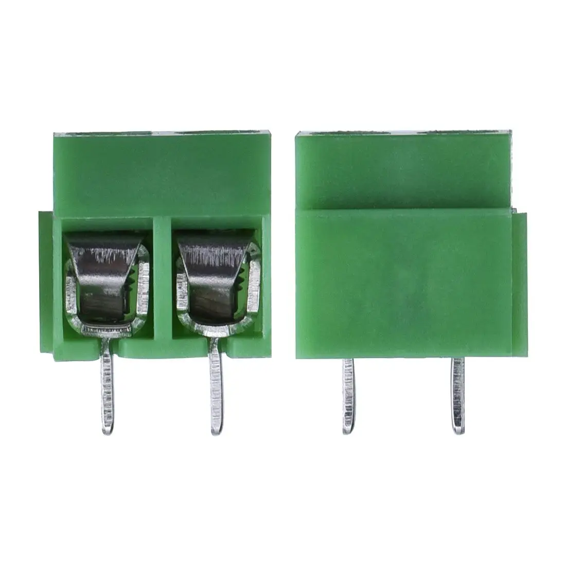 50 Pieces 2 Pin 5 mm Pinch PCB Mount Screw Terminal Block Connector 300V 10A (Green) | Обустройство дома