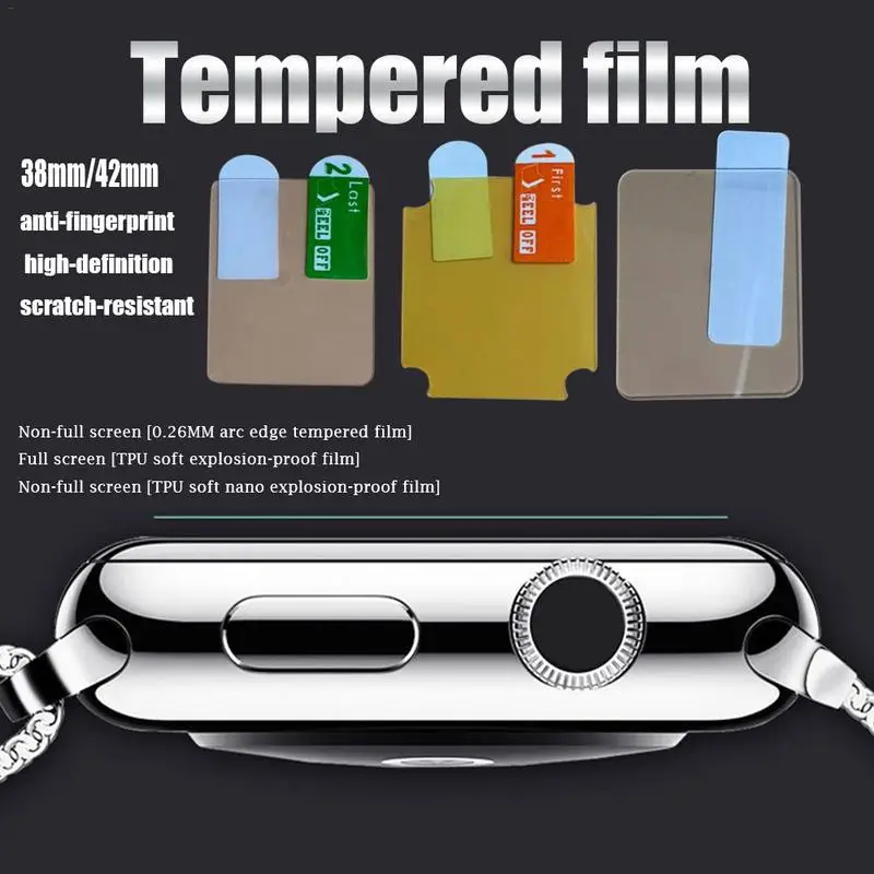 Прочное закаленное Стекло пленка 38 42 мм версия Экран анти-отпечатков пальцев