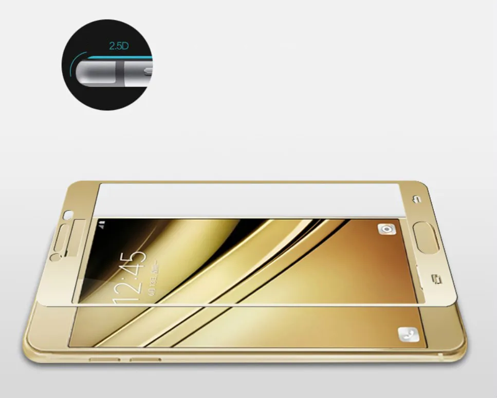 Черно-белая и Золотая Защита экрана для Samsung Galaxy J4 J6 Plus J7 2018 J3 J5 2017 EU J710 полное