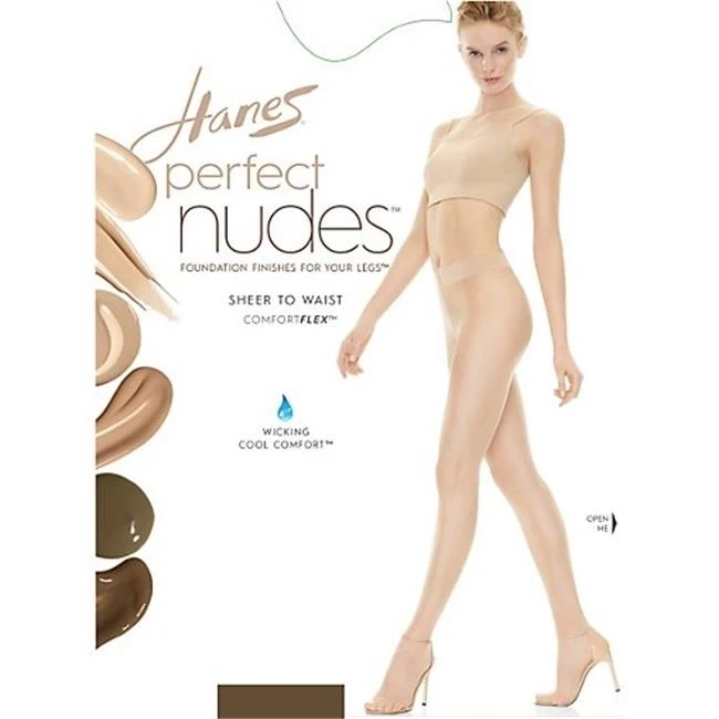 Hanes 617914136611 Perfect Nudes Sheer to Waist Run устойчивый легкий контроль животика чулочно