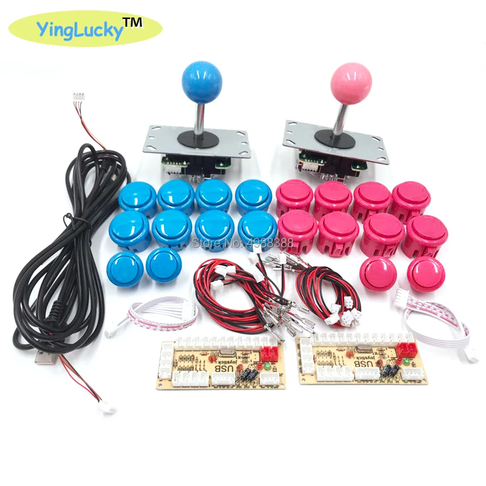 Yinglucky 2 игрока аркадный Набор DIY Нулевая задержка USB кодер sanwa Джойстик 33 мм Кнопка