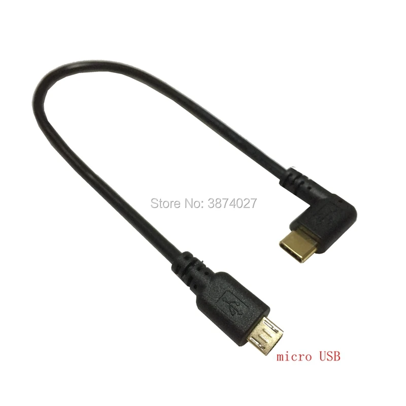 25 cmMicro Mini USB кабель 5Pin Мужской к usb-вилке 3,1 type C локоть к Mini Micro USB 2,0 OTG адаптер для передачи данных конвертер зарядный кабель