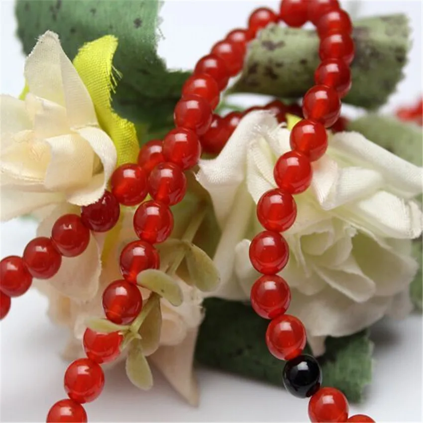 6mm Red Necklace mala Lucky men natural pray Hot Bless Handmade Meditation Sutra Multicolor Healing Buddhism | Украшения и