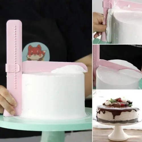 Торт скребок плавный Регулируемый Fondant (сахарная) торт край глазирование торта