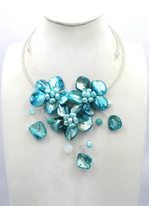 Жемчужное ожерелье с жемчугом жемчужное ожерелье|necklace with|flower necklacechoker necklace |