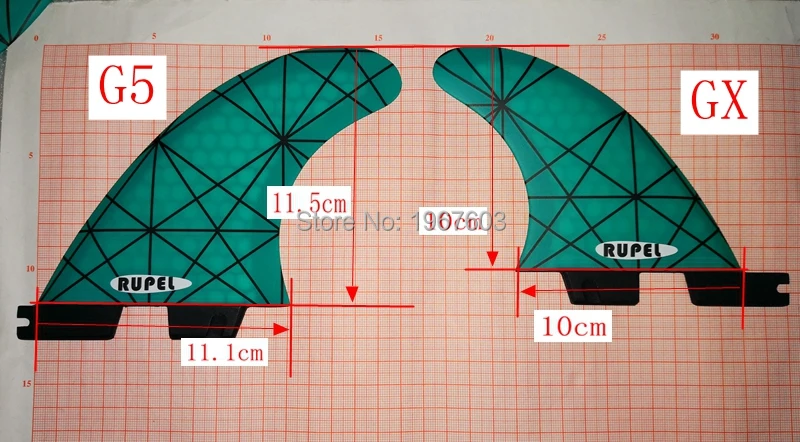 FC II Quad набор досок для серфинга плавники G5GX M S зеленая линия плавник доска SUP SurfFins