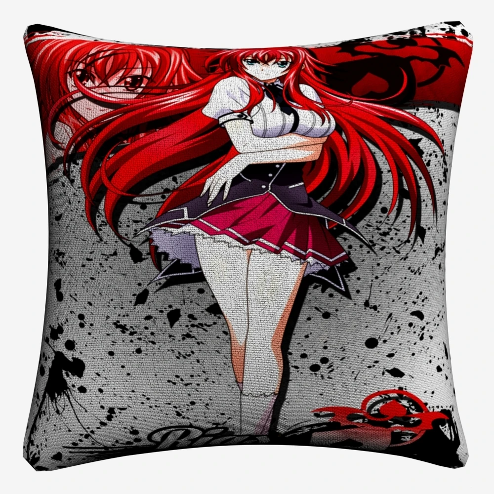 Риас Gremory старшая школа Dxd аниме декоративная льняная Наволочка на подушку