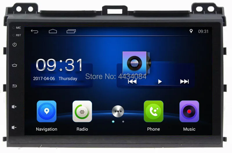 Автомагнитола Ouchuangbo с gps nav android 8 1 поддержка wifi Bluetooth 4*45 Вт для Toyota prado 2004