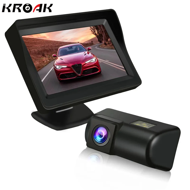 Автомобильная камера заднего вида CCD HD с экраном для зеркала 4 3 дюйма Ford Transit