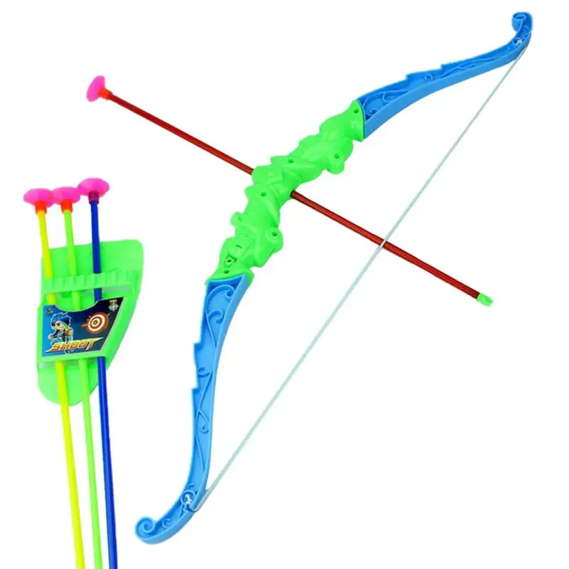 

21 Inch Outdoor Shooting Toys Children Plastic Bow Arrow Toy Safety Soft EVA Arrow Bow And Arrow With Suction Cups Sports Toy