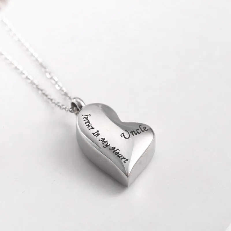 RIR Uncle Forever In My Heart Cremation Jewelry Keepsake Memorial Urn Necklace With Free Filling Kit Stainless Steel | Украшения и