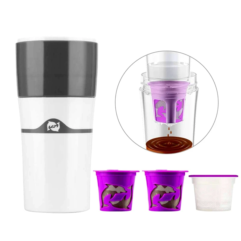 Портативная кружка для капельного кофе совместима с многоразовыми капсулами K Pods