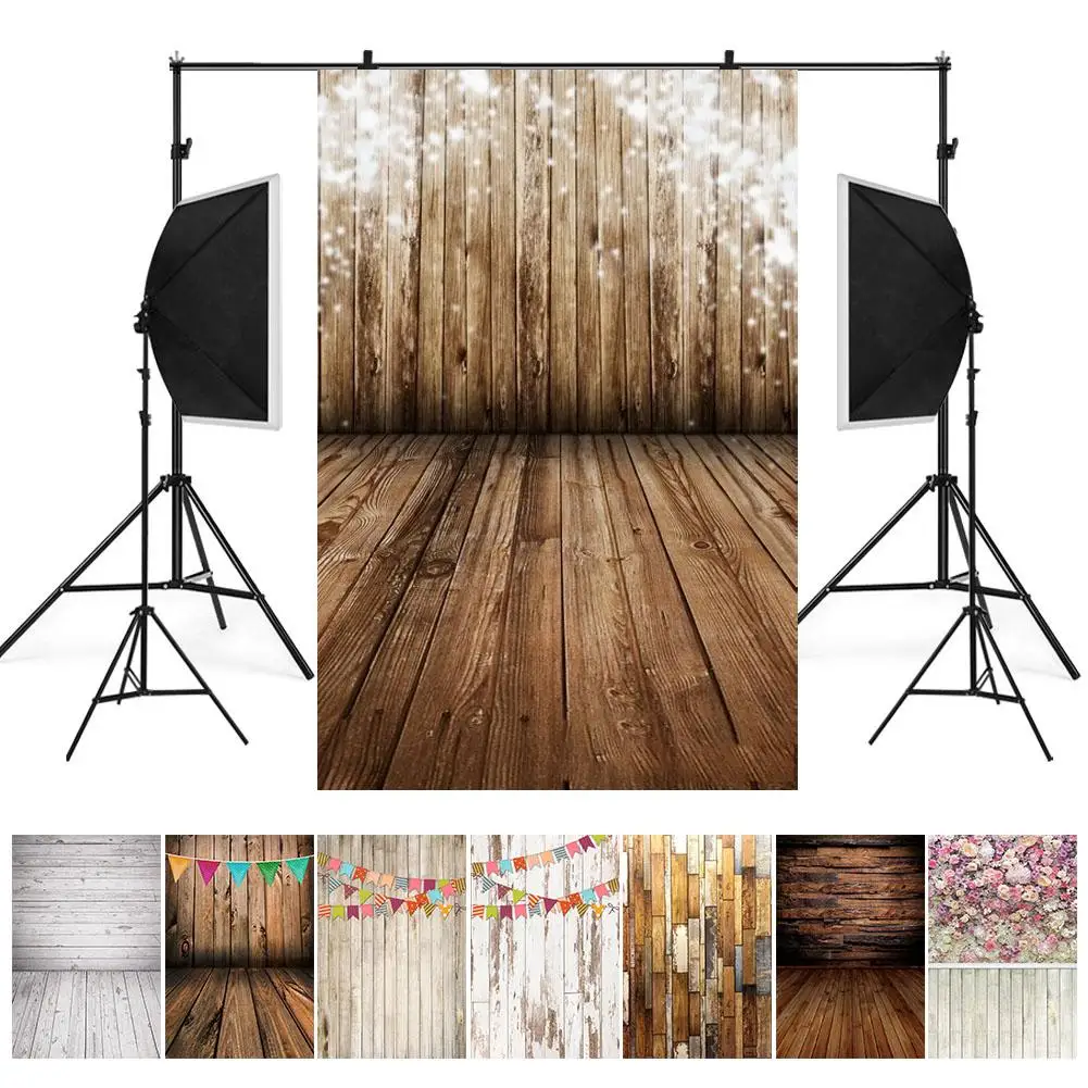 Винтажный фон с изображением деревянного зерна для фотосъемки новорожденных