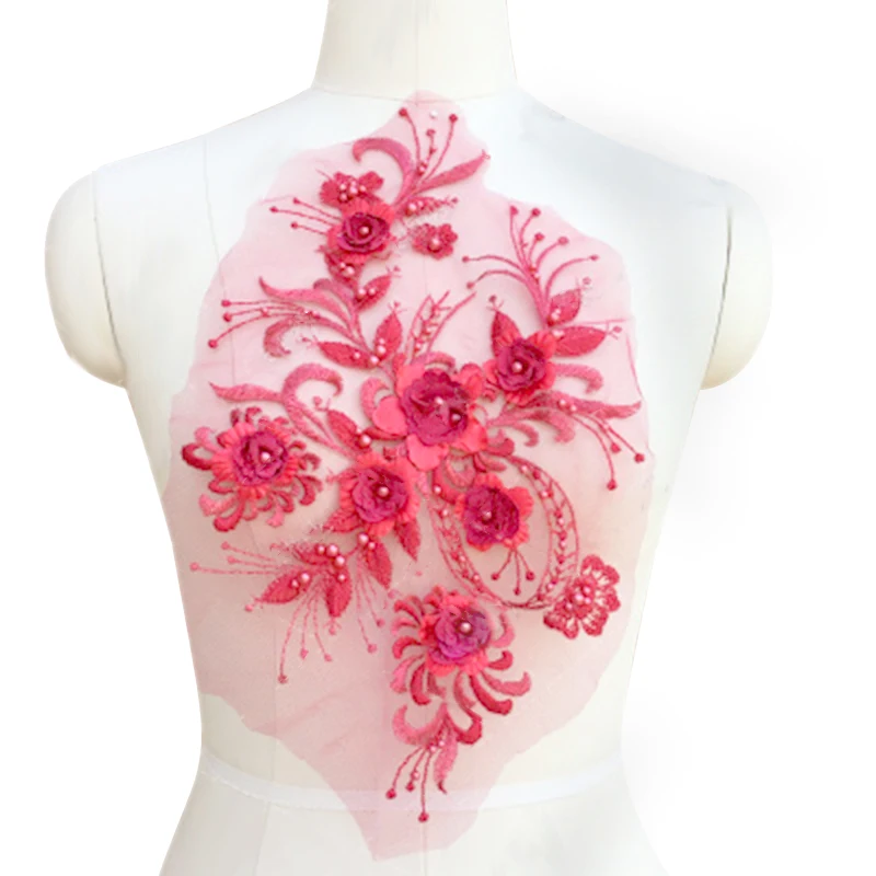 Кружевная ткань 1 шт. тонкая 3D Цветочная аппликация воротник с вырезом аксессуары