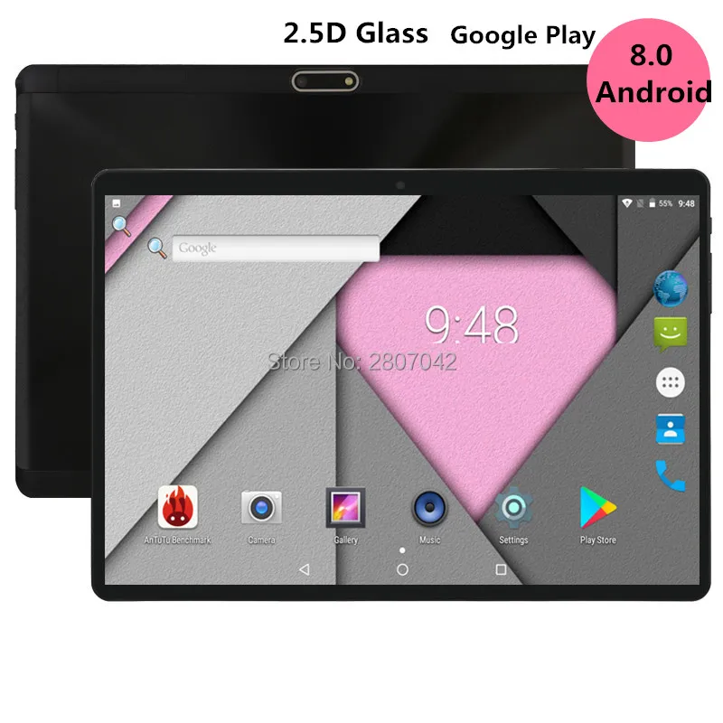 Google Android 8 0 ОС 10-дюймовый планшет 4 Гб ОЗУ 64 ПЗУ Восьмиядерный 1280X800 2.5D IPS экран Две