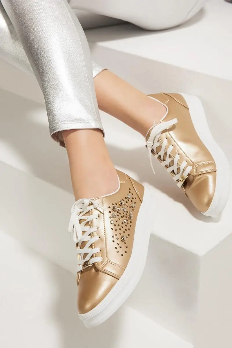 Bambi/Женская обувь золотистого цвета с открытым носком F0315313109 | Обувь