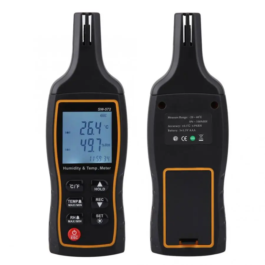 Thermal Camera SW-572 LCD Thermometer Handheld Digital Temperature Detector Hygrometer Humidity Monitor Meter | Инструменты