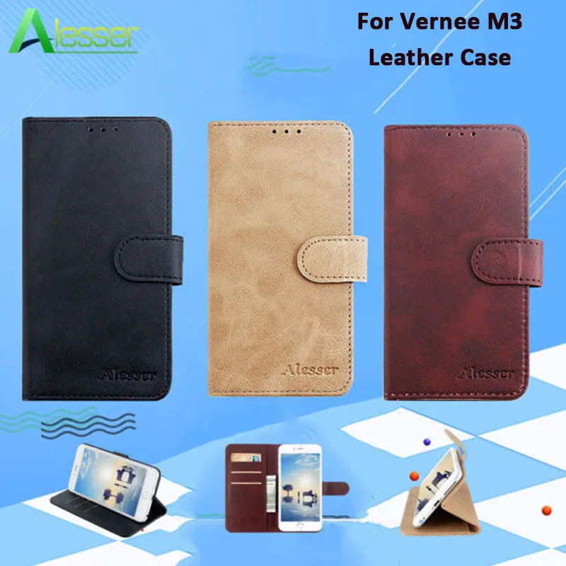 Alesser для Vernee M3 кожаный чехол 5 ''Чехол-книжка из искусственной кожи с